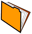 Orange file folder